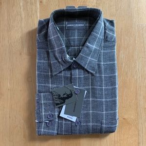 Paco Rabanne Vintage Plaid LS Dress Shirt Men XXL